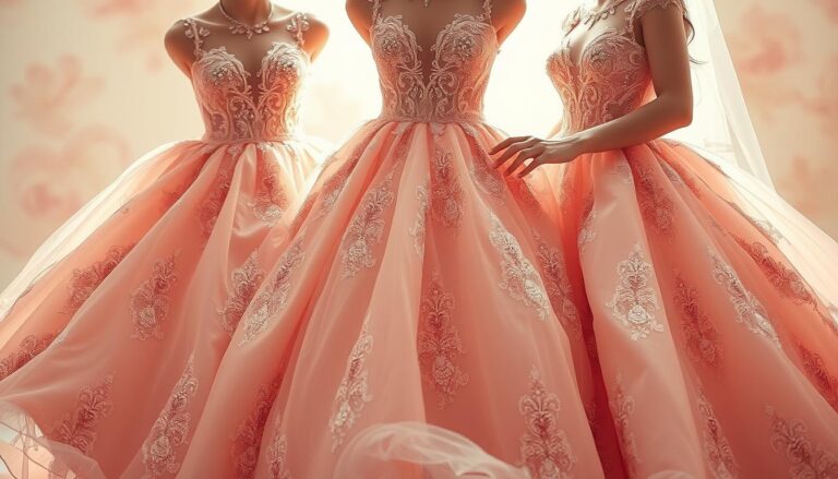 rose gold quinceanera dresses